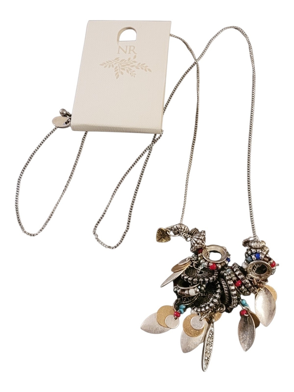 NR Silver-Tone Multi Charm Necklace